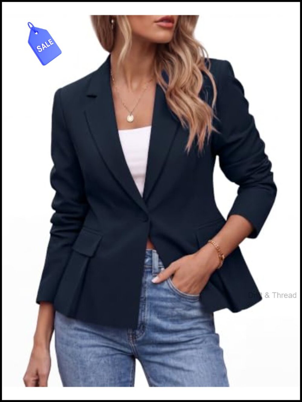 Peplum Blazer Tailored Fitted One Button Work Office Suit Jacket